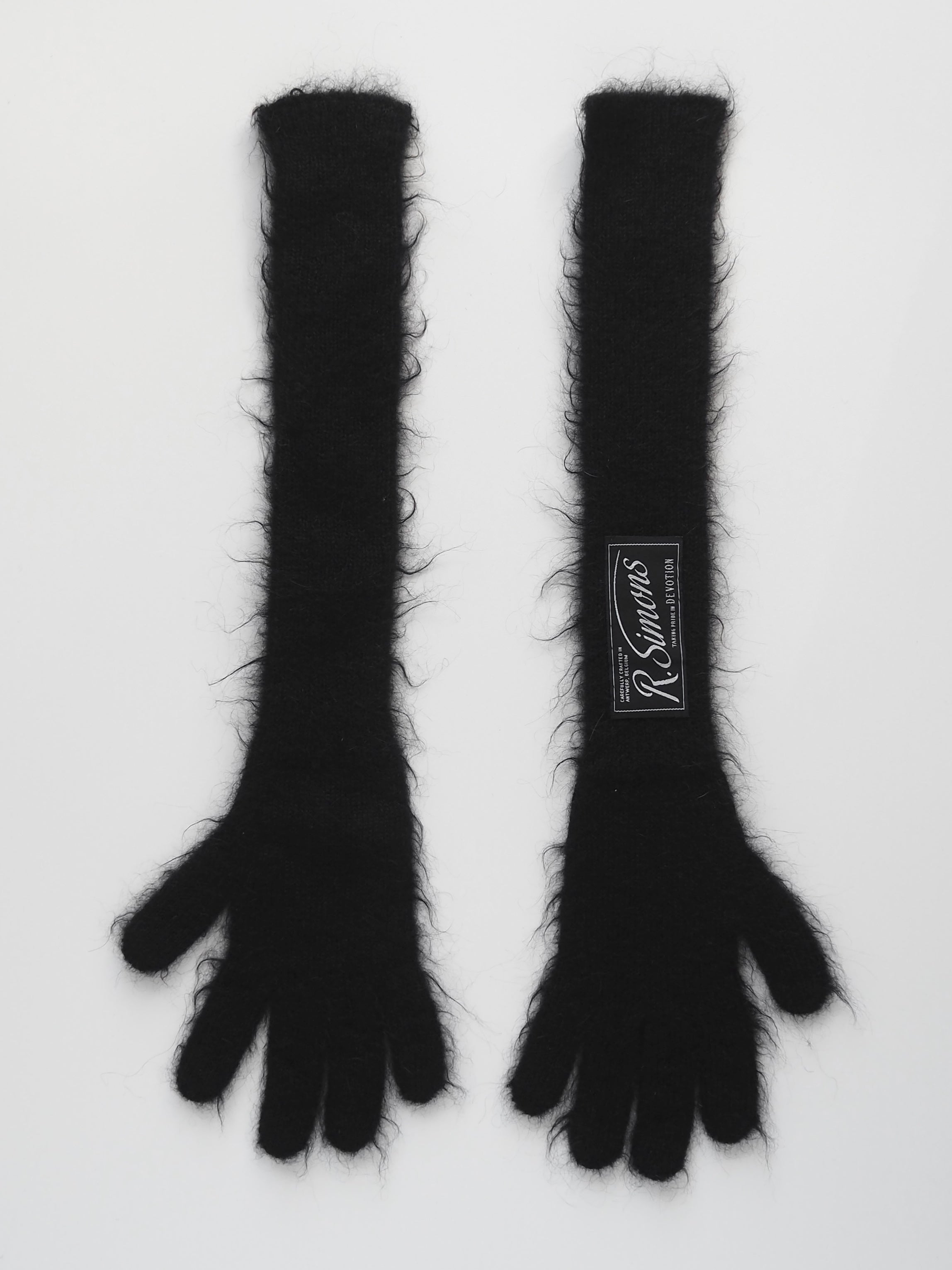 Raf Simons Mohair Long Knit Gloves
