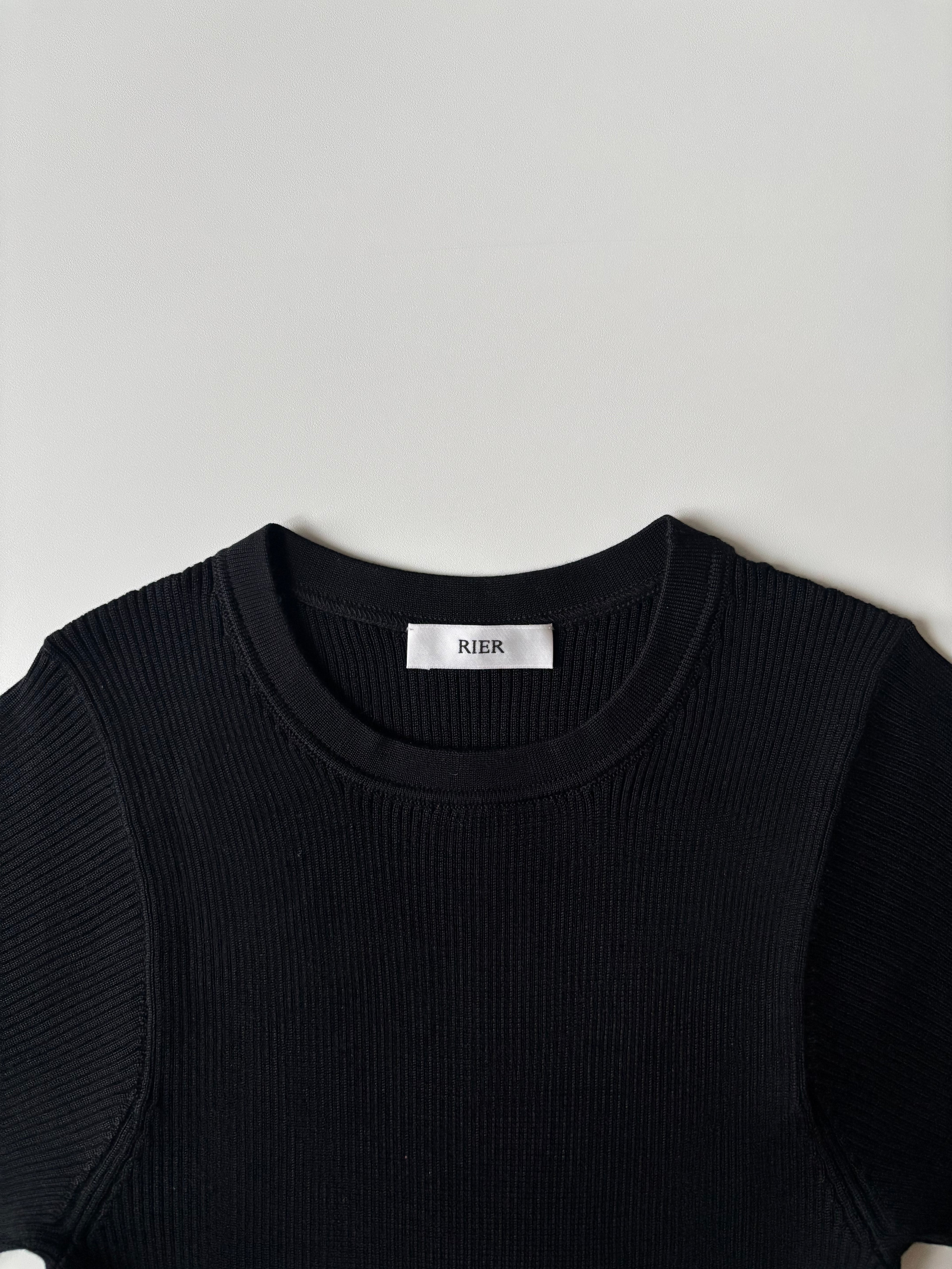 Rier T-shirt silk knitwear black